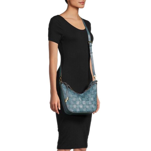 Time and Tru Women's Alice Crossbody Bag Gray blue - Picture 4 of 5